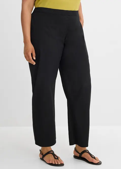 Pantaloni barrel in cotone, bonprix