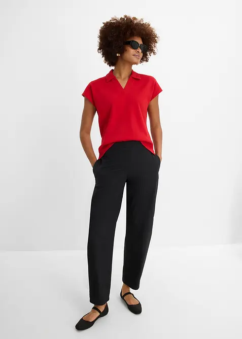 Polo in puro cotone biologico effetto waffle, bonprix