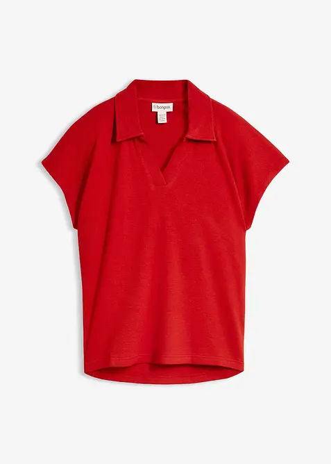 Polo in puro cotone biologico effetto waffle, bonprix