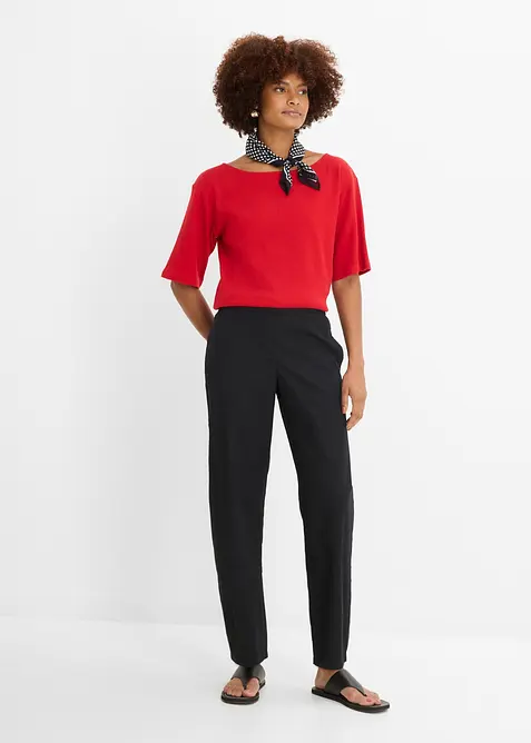 Pantaloni barrel in cotone, bonprix