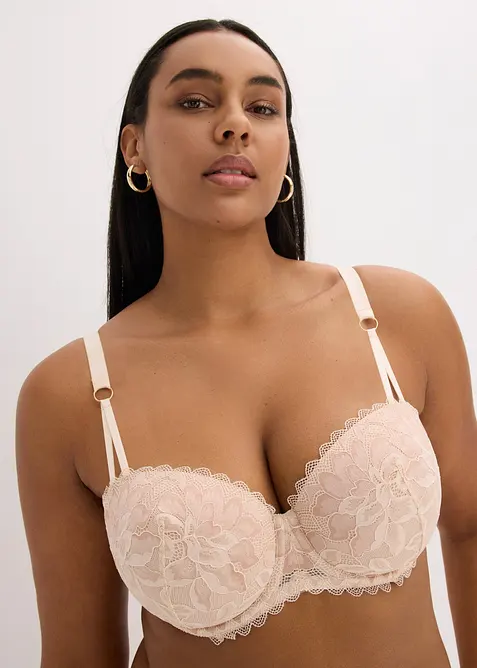Reggiseno a balconcino in pizzo raffinato, bonprix