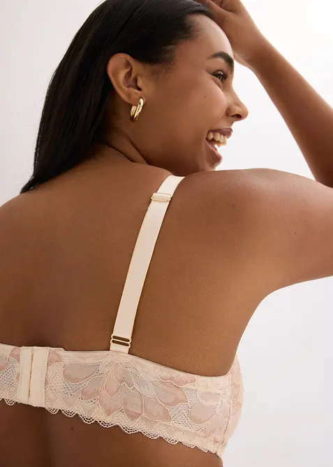 Reggiseno a balconcino in pizzo raffinato, bonprix
