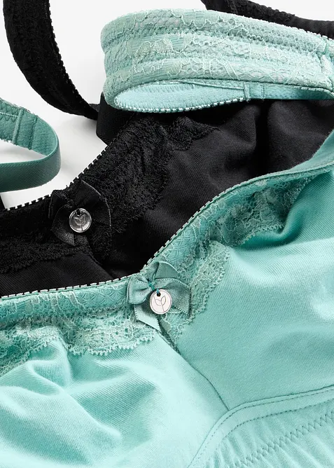 Reggiseno senza ferretto con cotone (pacco da 2), bonprix