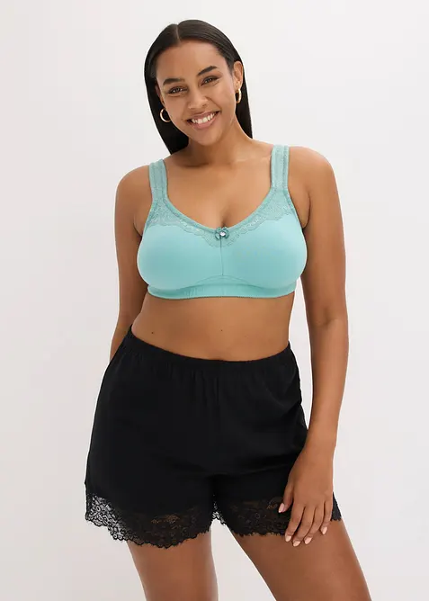 Reggiseno senza ferretto con cotone (pacco da 2), bonprix