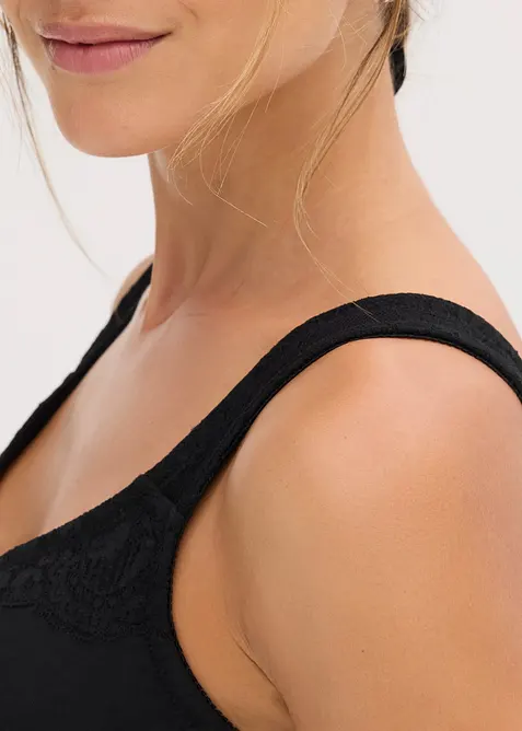 Reggiseno senza ferretto con cotone (pacco da 2), bonprix
