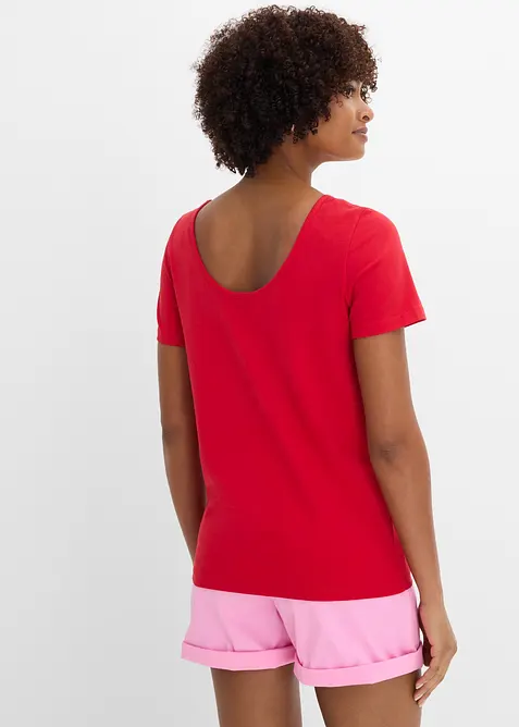 T-shirt con ampia scollatura rotonda dietro (pacco da 2), bonprix