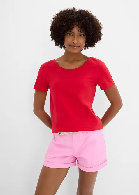 T-shirt con ampia scollatura rotonda dietro (pacco da 2), bonprix