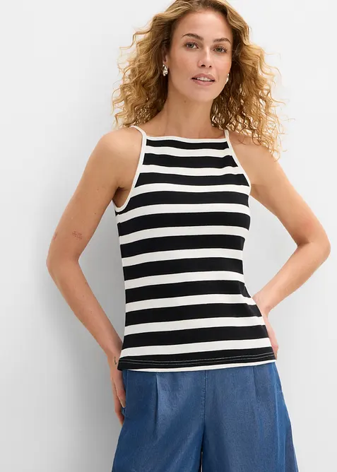 Top a costine in puro cotone biologico (pacco da 2), bonprix