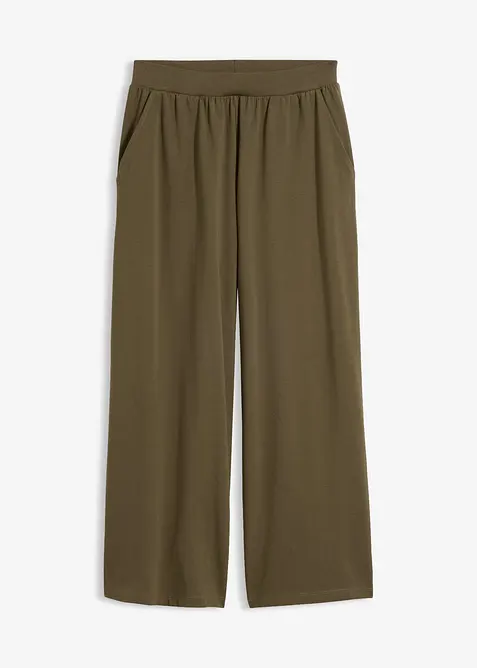 Pantaloni cropped elasticizzati in cotone biologico, bonprix