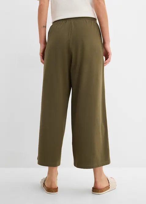 Pantaloni cropped elasticizzati in cotone biologico, bonprix
