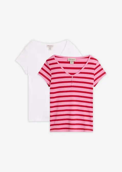 T-shirt in puro cotone biologico (pacco da 2), bonprix