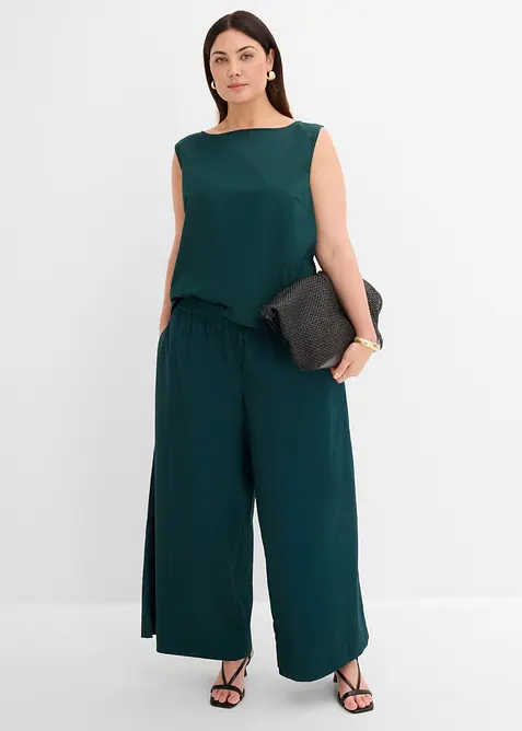 Pantaloni culotte ampi in puro cotone, bonprix
