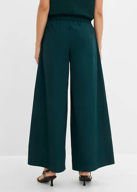 Pantaloni culotte ampi in puro cotone, bonprix