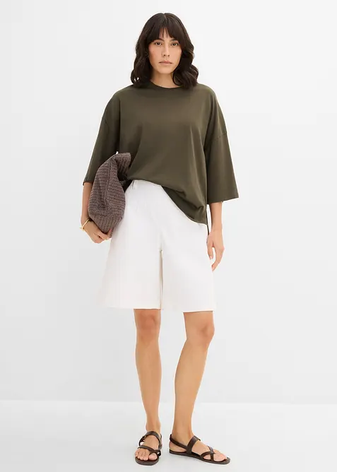 Maglia oversize in misto cotone biologico elasticizzato, bonprix