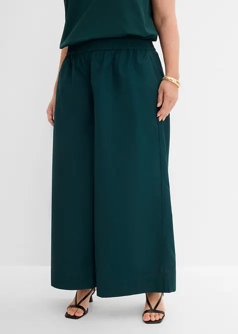 Pantaloni culotte ampi in puro cotone, bonprix