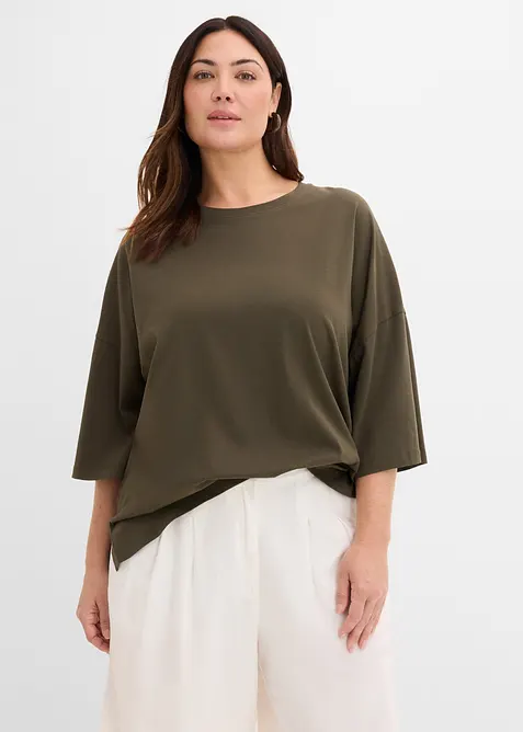 Maglia oversize in misto cotone biologico elasticizzato, bonprix