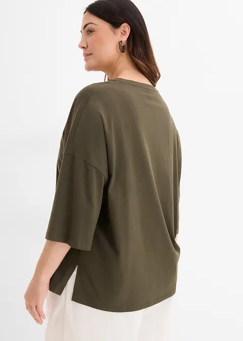 Maglia oversize in misto cotone biologico elasticizzato, bonprix
