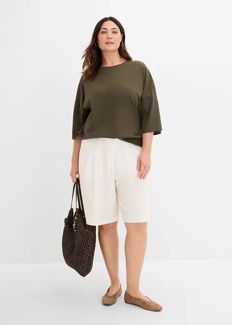 Maglia oversize in misto cotone biologico elasticizzato, bonprix