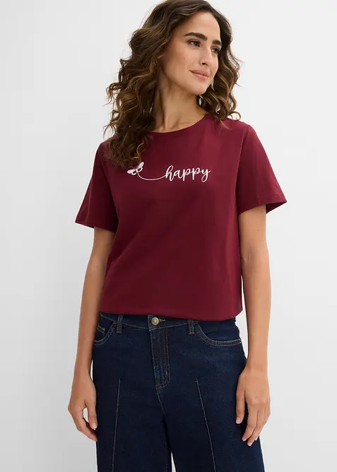 T-shirt in puro cotone, bonprix