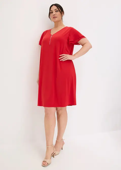 Abito in maglina con maniche di chiffon, bonprix
