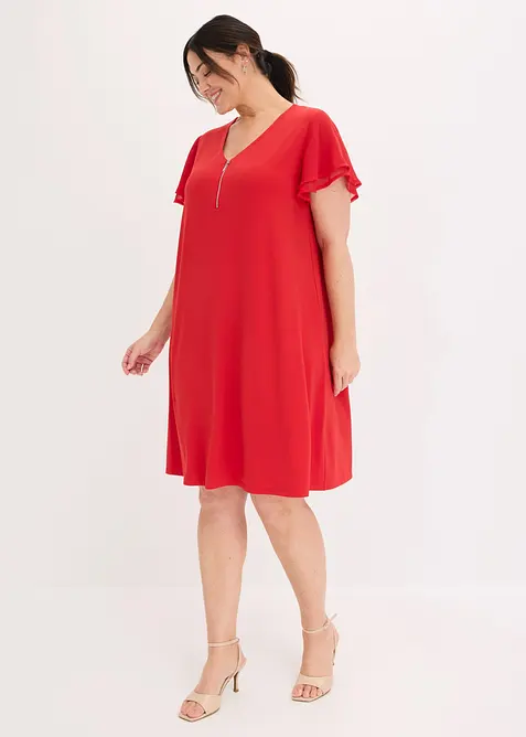Abito in maglina con maniche di chiffon, bonprix