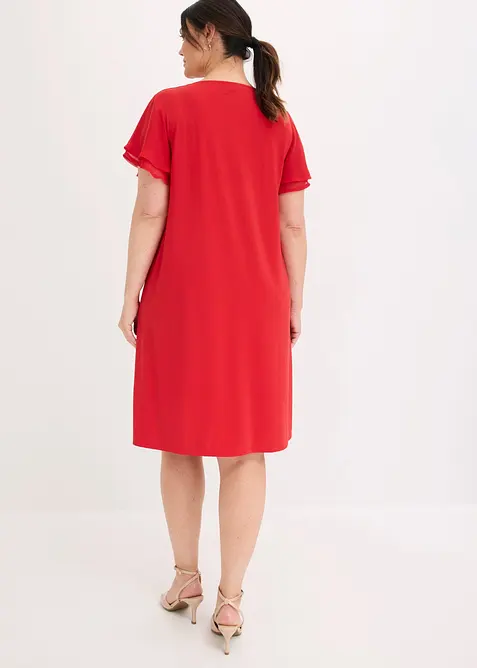 Abito in maglina con maniche di chiffon, bonprix