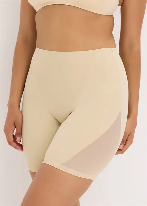Pantaloncini con inserto trasparente ed effetto modellante medio (pacco da 2), bonprix