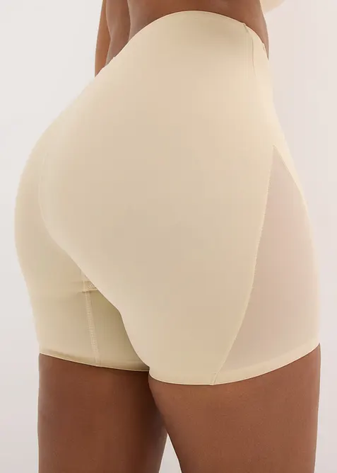 Pantaloncini con inserto trasparente ed effetto modellante medio (pacco da 2), bonprix