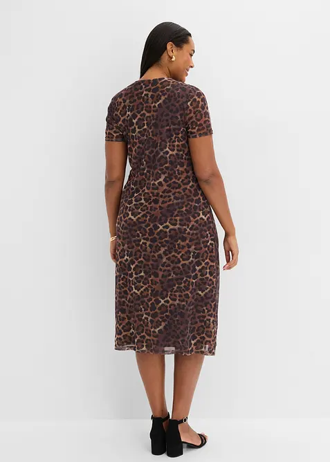 Abito midi in morbido mesh, bonprix
