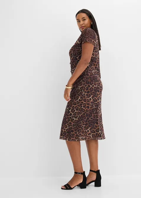 Abito midi in morbido mesh, bonprix