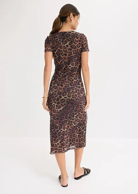 Abito midi in morbido mesh, bonprix