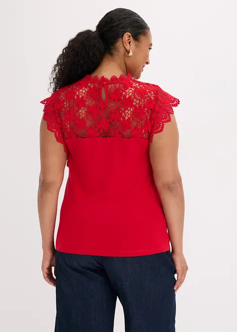 Maglia con inserto in pizzo, bonprix