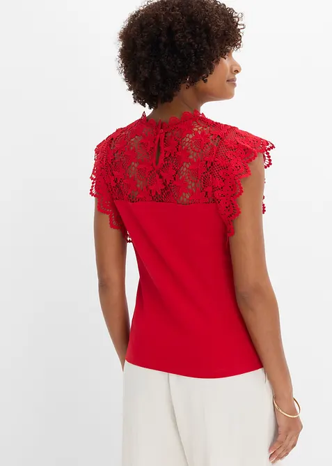Maglia con inserto in pizzo, bonprix