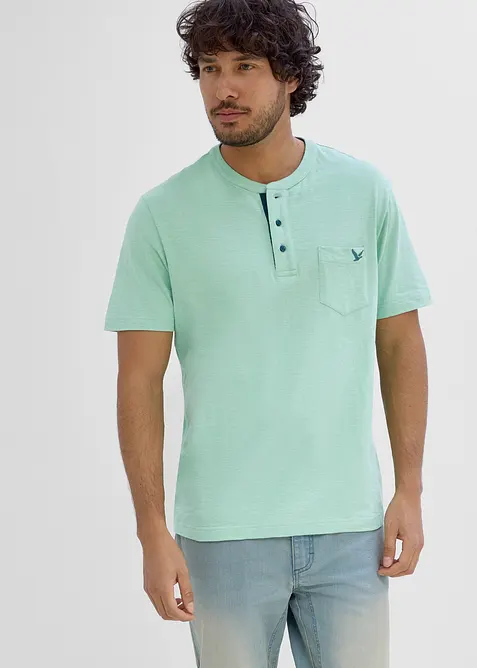 Maglia serafino in puro cotone biologico, bonprix