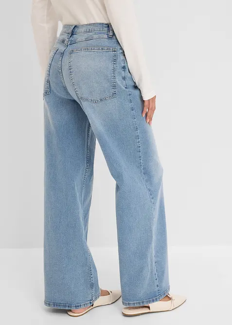 Jeans wide leg, vita alta, bonprix