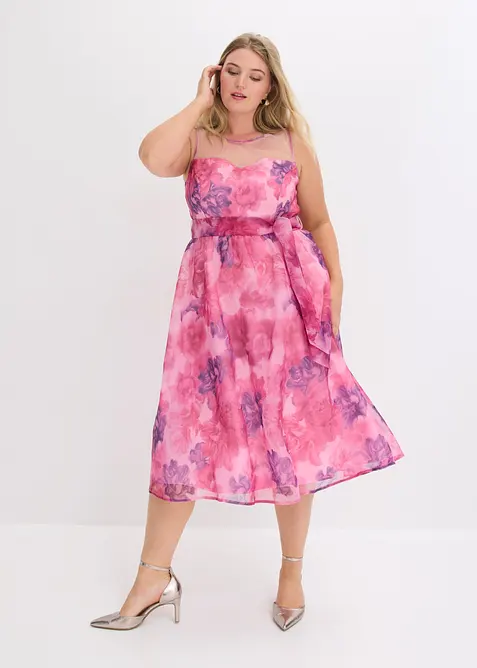 Abito midi in tulle delicato, bonprix