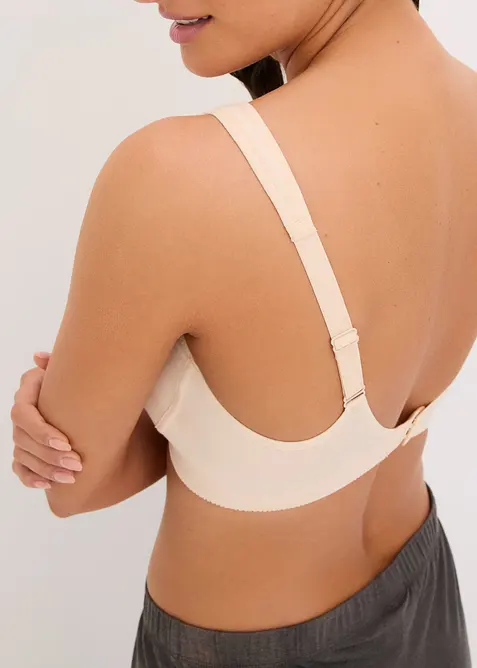 Reggiseno t-shirt senza ferretto con cotone (pacco da 2), bonprix