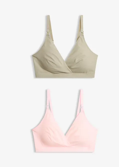 Reggiseno allattamento senza ferretto con cotone biologico (pacco da 2), bonprix