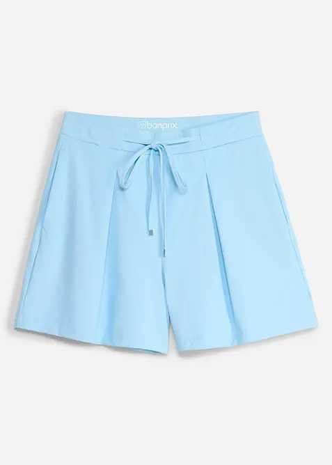 Shorts sportivi ultraleggeri con pieghe decorative, asciugatura rapida, bonprix