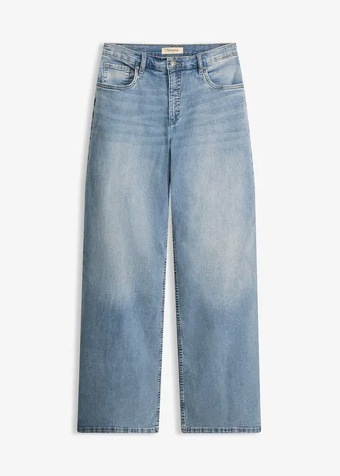 Jeans wide leg, vita alta, bonprix