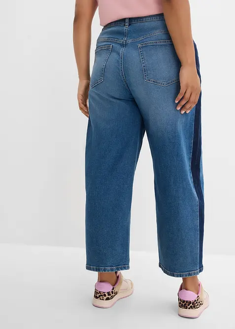 Jeans cropped a palloncino, vita alta, bonprix