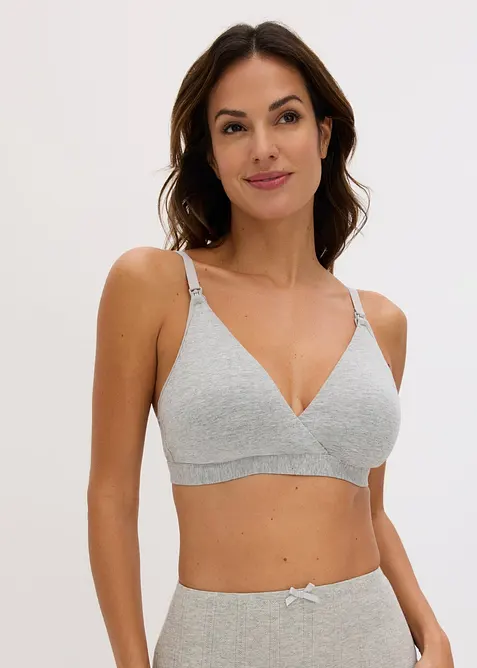 Reggiseno da allattamento senza ferretto con cotone biologico (pacco da 2), bonprix