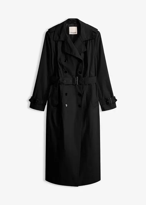 Trench lungo con cintura, bonprix