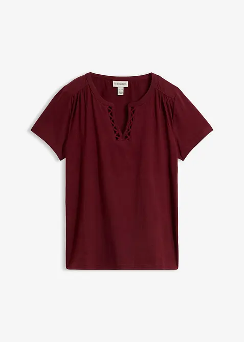 Maglia in cotone con scollo particolare, bonprix