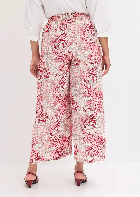 Pantaloni a palazzo in viscosa fluida, bonprix
