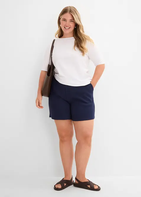 Shorts in puro cotone a trama operata, bonprix