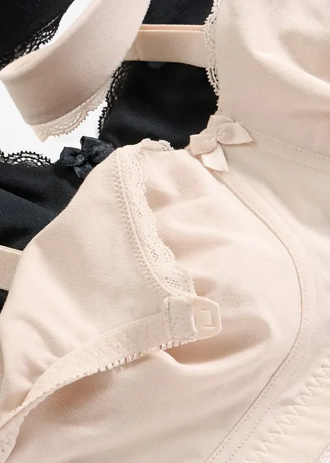 Reggiseno allattamento senza ferretto con cotone biologico (pacco da 2), bonprix