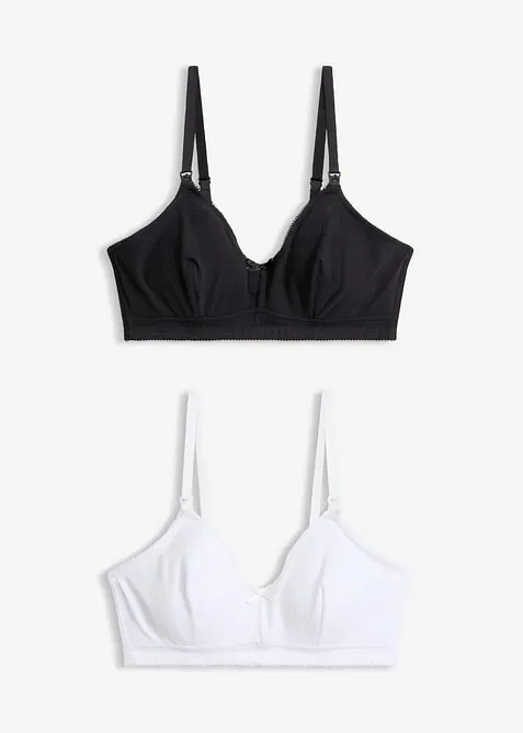 Reggiseno allattamento senza ferretto con cotone biologico (pacco da 2), bonprix