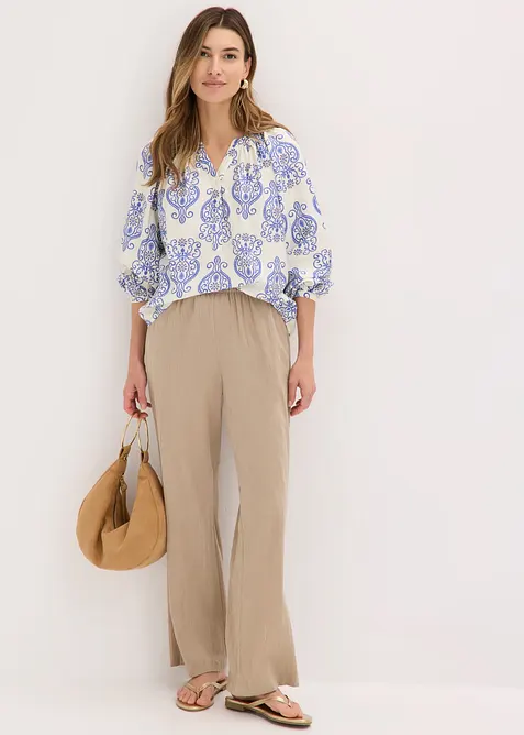 Blusa in misto viscosa fluido, bonprix