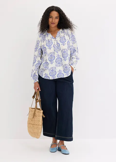 Blusa in misto viscosa fluido, bonprix
